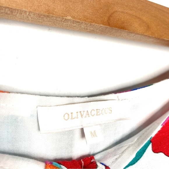 OLIVEACEOUS Linen Blend Floral Button Down Midi Skirt with Shell Buttons - Picture 10 of 12